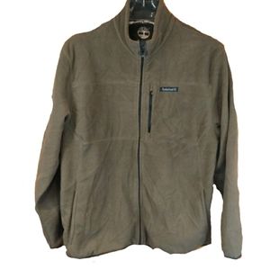 Timberland Brown Zip Up Fleece Sweater LG